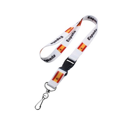 5/8 " Full Color Lanyards W/Buckle Release